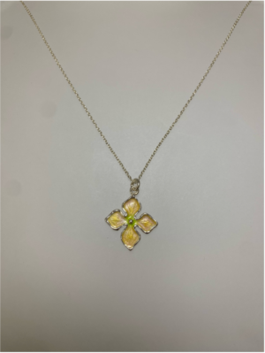 DIJE HORTENSIA - Durazno con verde ácido